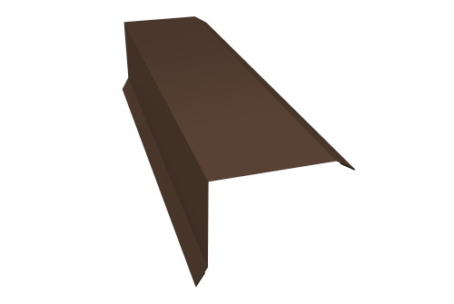 Планка торцевая Технониколь RAL 8017 коричневый 75*25*65*5 мм (длина 2 м)