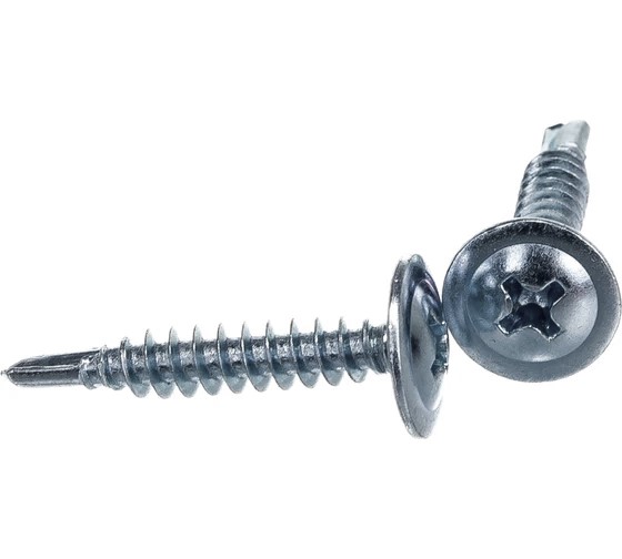 Саморез с прессшайбой 4,2х25мм сверлоконечный цинк*** ФАСОВКА (1200шт)