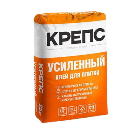 Клей для плитки КРЕПС Усиленный, 25 кг