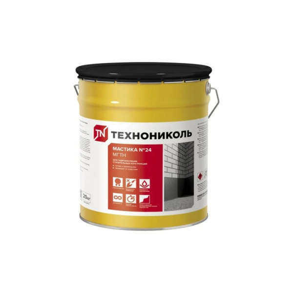 Мастика гидроизоляционная Технониколь №24 (МГТН), ведро 20кг