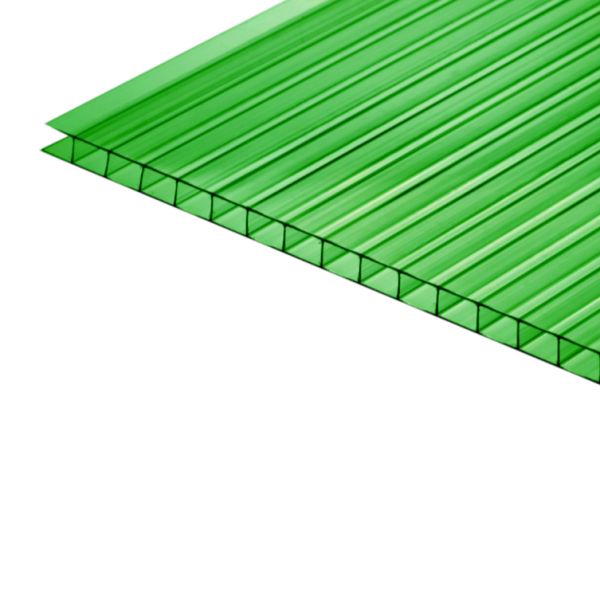 Сотовый поликарбонат, 2100х6000х4, зеленый, 0,47кг/м2, Unipol
