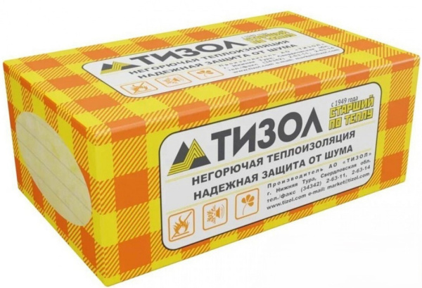 Утеплитель ТИЗОЛ Euro-Вент 45 1000х600х100мм 0.36м³