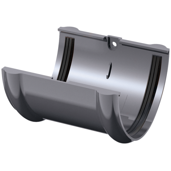 Соединитель желоба ТехноНИКОЛЬ ПВХ D125мм серая