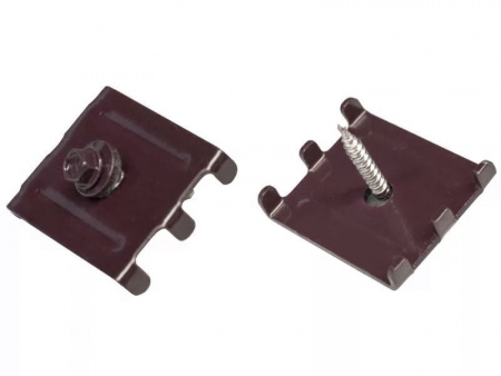 Крепление (скоба и саморез 5,5х32) RAL 8017 шоколад GL