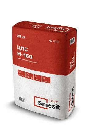 Цементно-песчаная смесь М-150 Smesit ЗИМА, 25кг