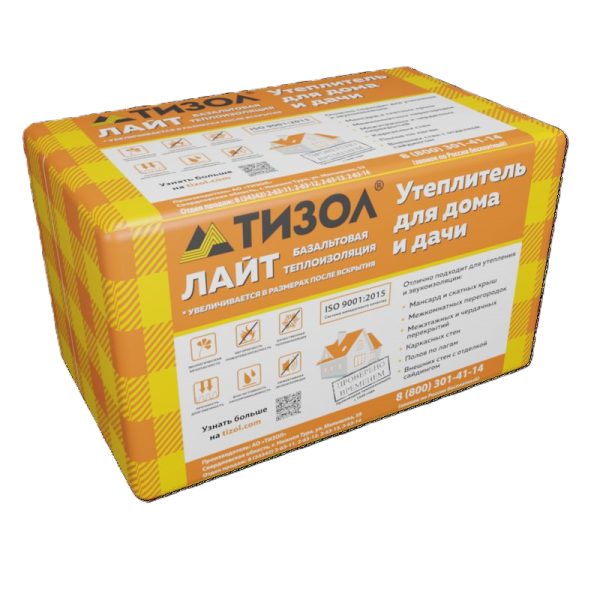 Утеплитель ТИЗОЛ EURO-ЛАЙТ 50 (1000х600х100) (0,48м3)