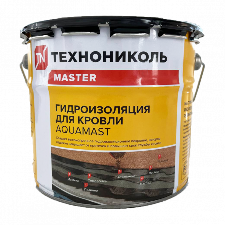 Мастика кровельная битумно-резиновая AquaMast, 3кг