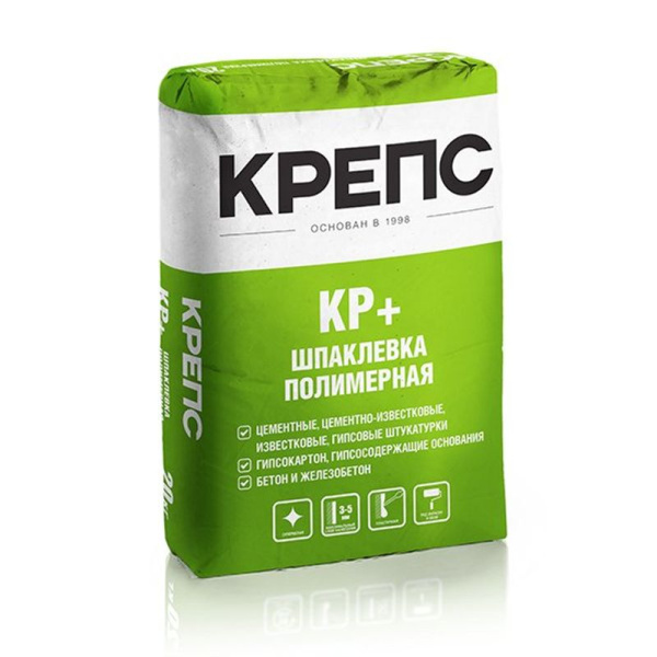 Шпатлевка Крепс КР Плюс 20кг полимерная