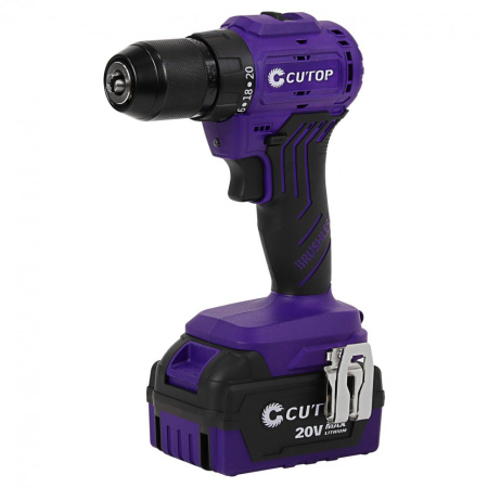 Шуруповерт Cutop E-Profi 20В, 13мм 2 Батареи, 4ач, З/у (кулер), пл. бокс (01-886)