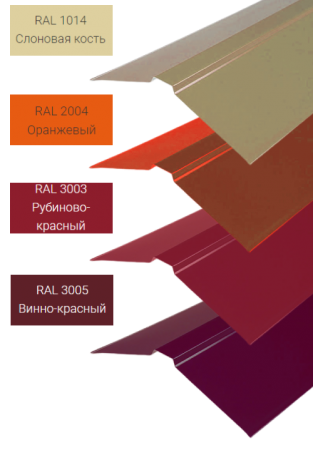Планка конька плоского